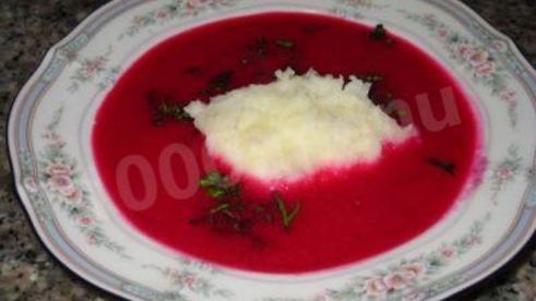 жидкий борщ на сметане