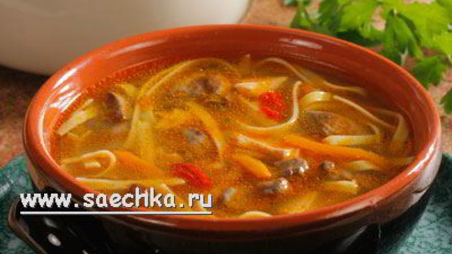 Рецепт лапши с куриной печенкой