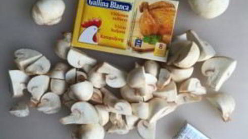 суп грибной на курином бульоне