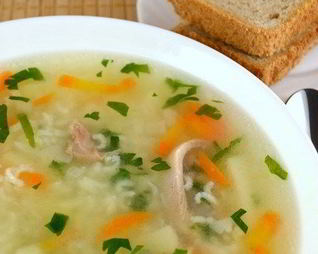 Суп на курином бульоне