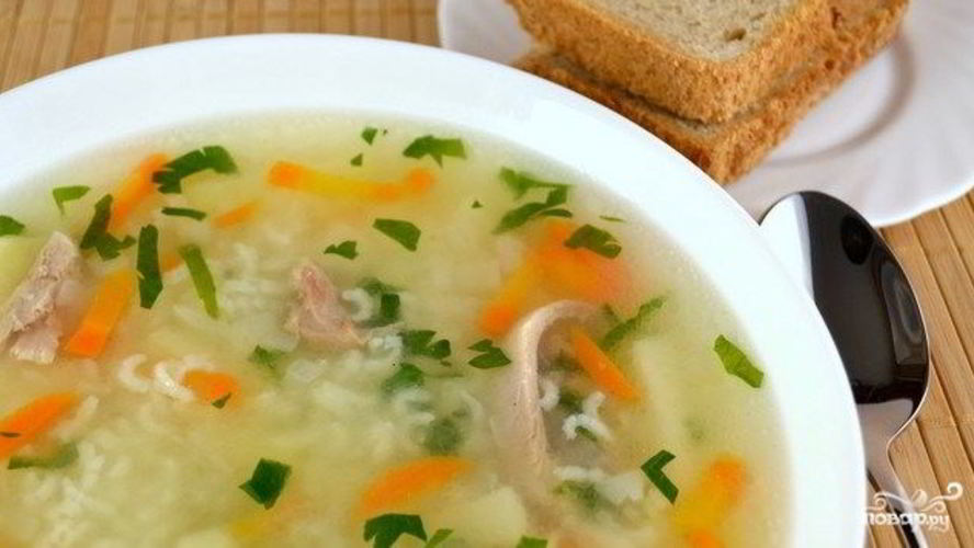 Рецепт супа на курином бульоне