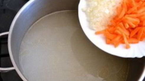 суп на курином бульоне