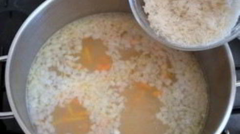 суп на курином бульоне