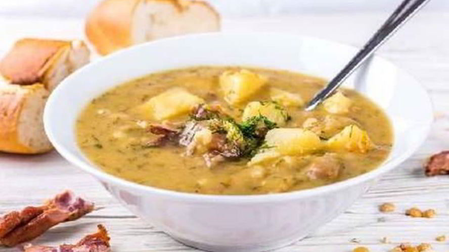 Рецепт ароматного горохового супа с копченой курицей