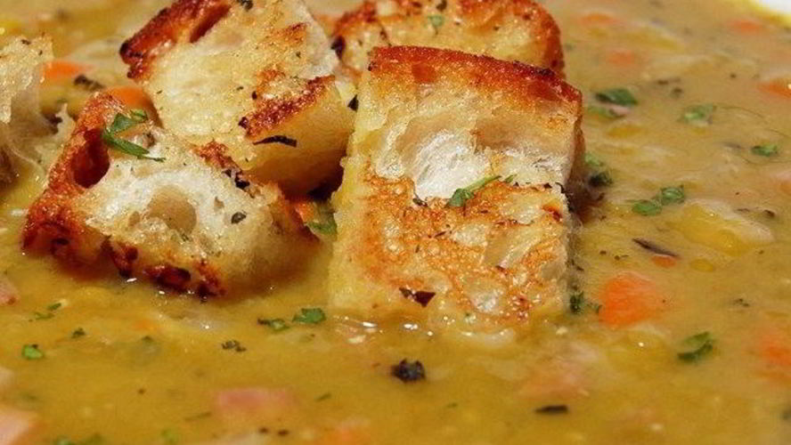 Рецепт горохового супа домашнего на телячьем бульоне