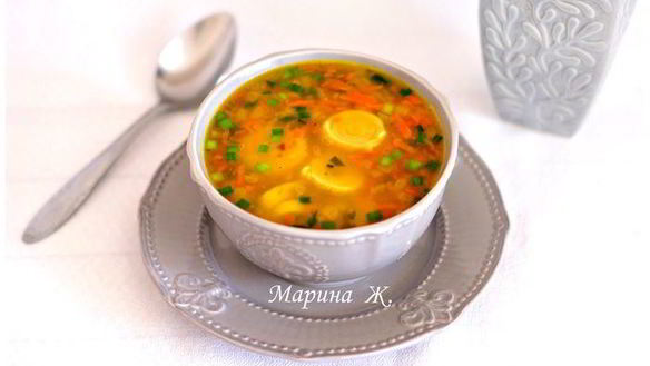Рецепт Горохового супа с чесночными рулетиками