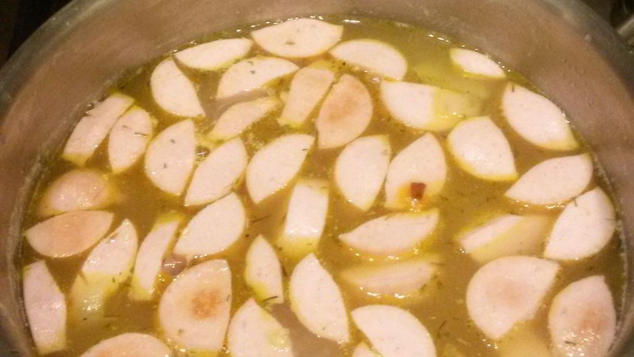 Рецепт горохового супа с копченой колбасой