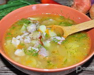 Гороховый суп с копченой курицей