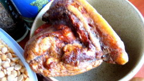 гороховый суп с копченостями и тыквой