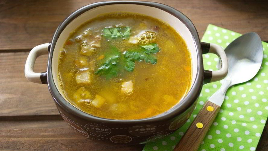 Рецепт горохового супа с копченым салом