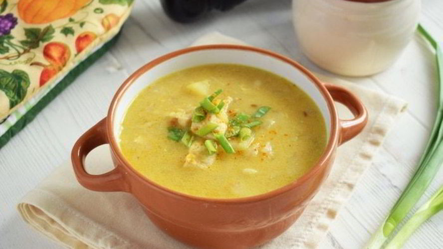 Рецепт горохового супа с курицей и кокосовым молоком