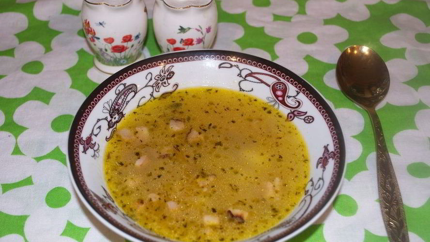 Рецепт горохового супа с салом