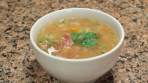 густой гороховый суп с мясом