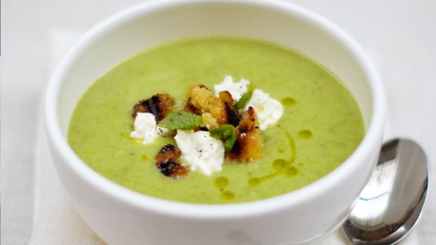 Рецепт супа из свежего гороха с заправкой