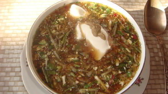 Рецепт Холодного супа на квасе для худеющих