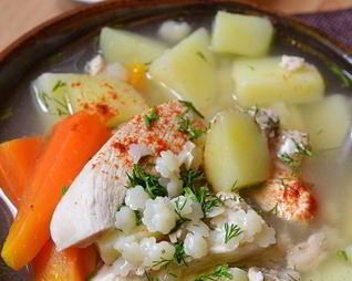 Куриный суп без зажарки