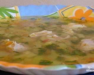 Куриный суп с кабачками