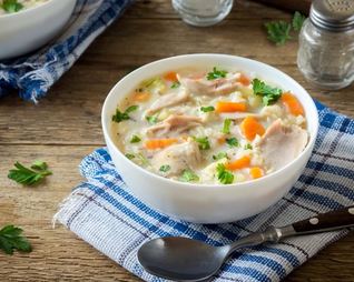 Куриный суп с цветной капустой