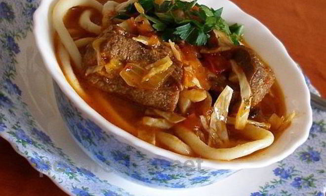 Лагман из индейки