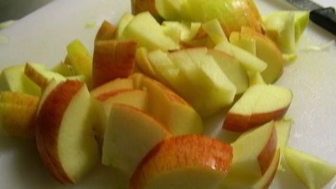 луковый суп с яблоком и сидром