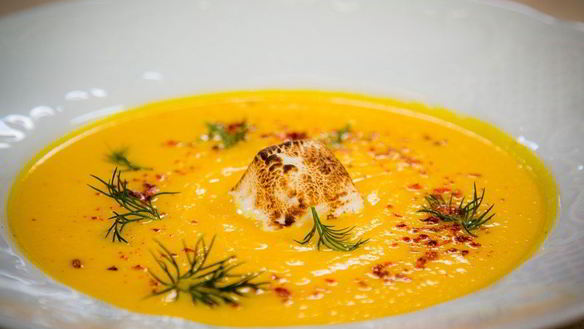 Рецепт Морковна-имбирного суп с маршмеллоу