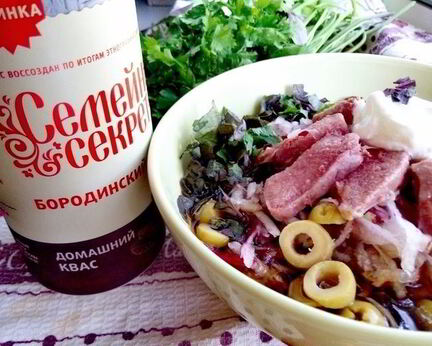 Окрошка Деликатесная с языком