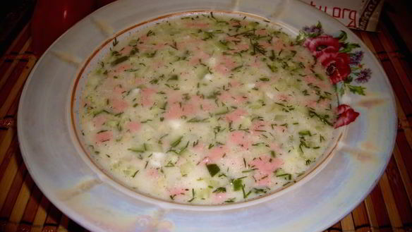 Рецепт Окрошки классической с колбасой