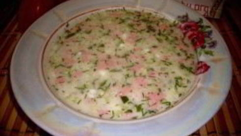 окрошка классическая с колбасой