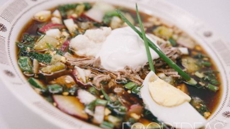 Рецепт окрошки мясной