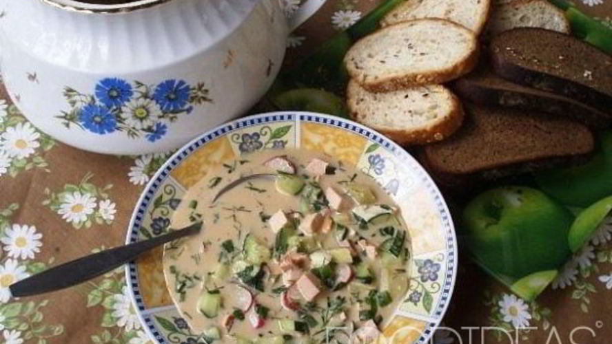 Рецепт окрошки на бульоне