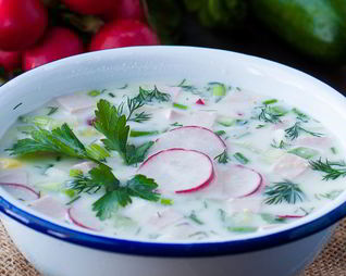 Окрошка на кефире