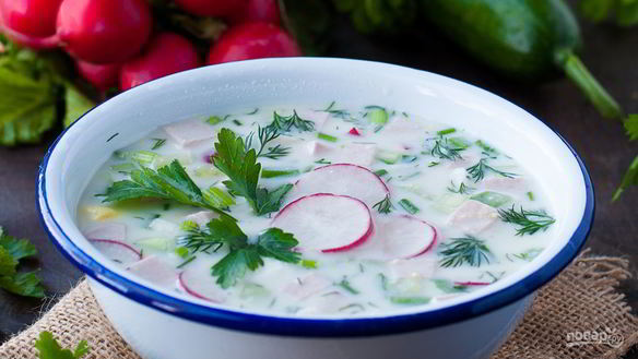Рецепт Окрошки на кефире
