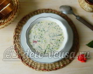 Окрошка на лимонной кислоте