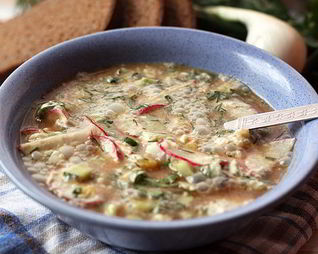 Окрошка на минеральной воде