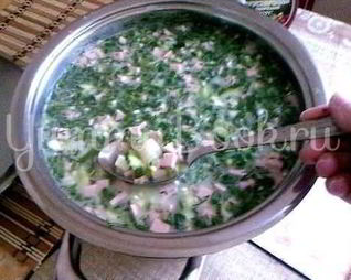 Окрошка на сыворотке