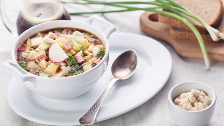 Рецепт окрошки с хреном