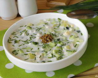 Окрошка с курицей