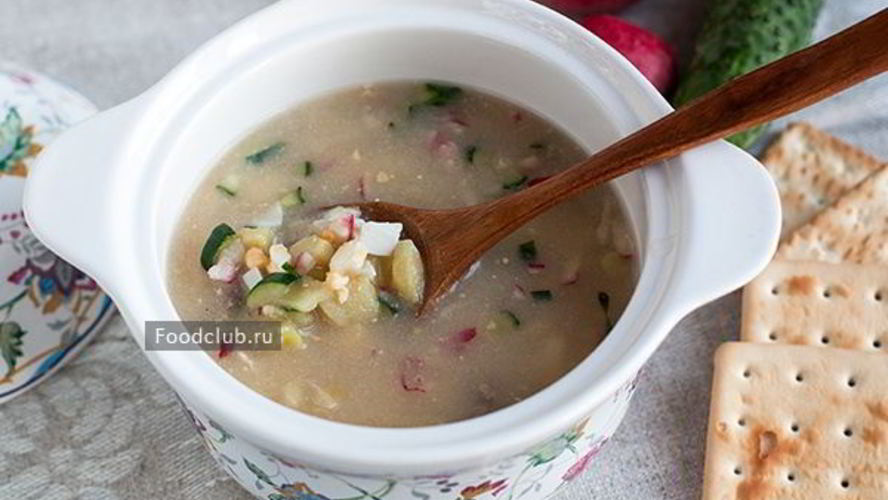 Рецепт окрошки с квасом