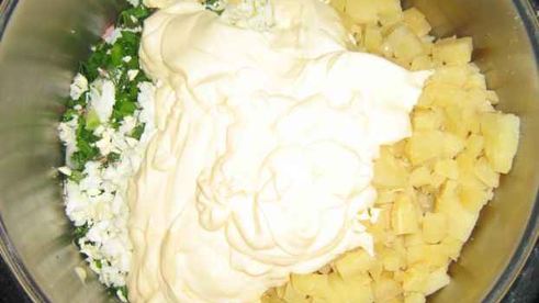 окрошка с майонезом