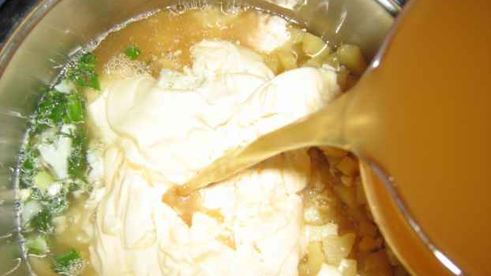 окрошка с майонезом