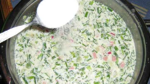 окрошка с майонезом