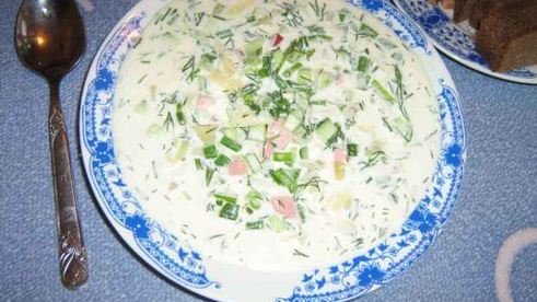 окрошка с майонезом