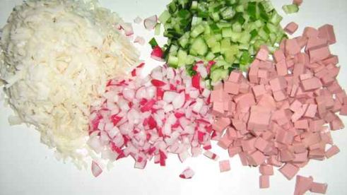 окрошка с майонезом