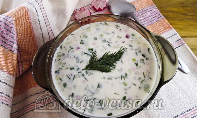 Окрошка с редиской