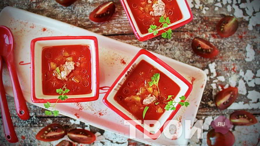 Рецепт томатной окрошки
