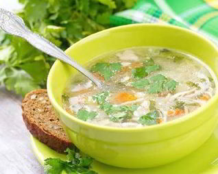 Быстрый овощной суп с вермишелью