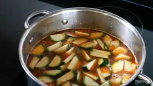 быстрый овощной суп со свининой