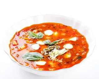 Минестроне с мини-моцареллой