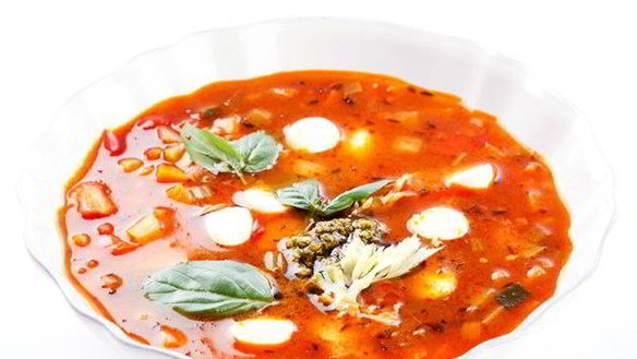 Рецепт Минестроне с мини-моцареллой