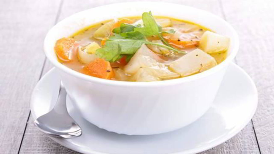 Рецепт овощного супа на говяжьем бульоне